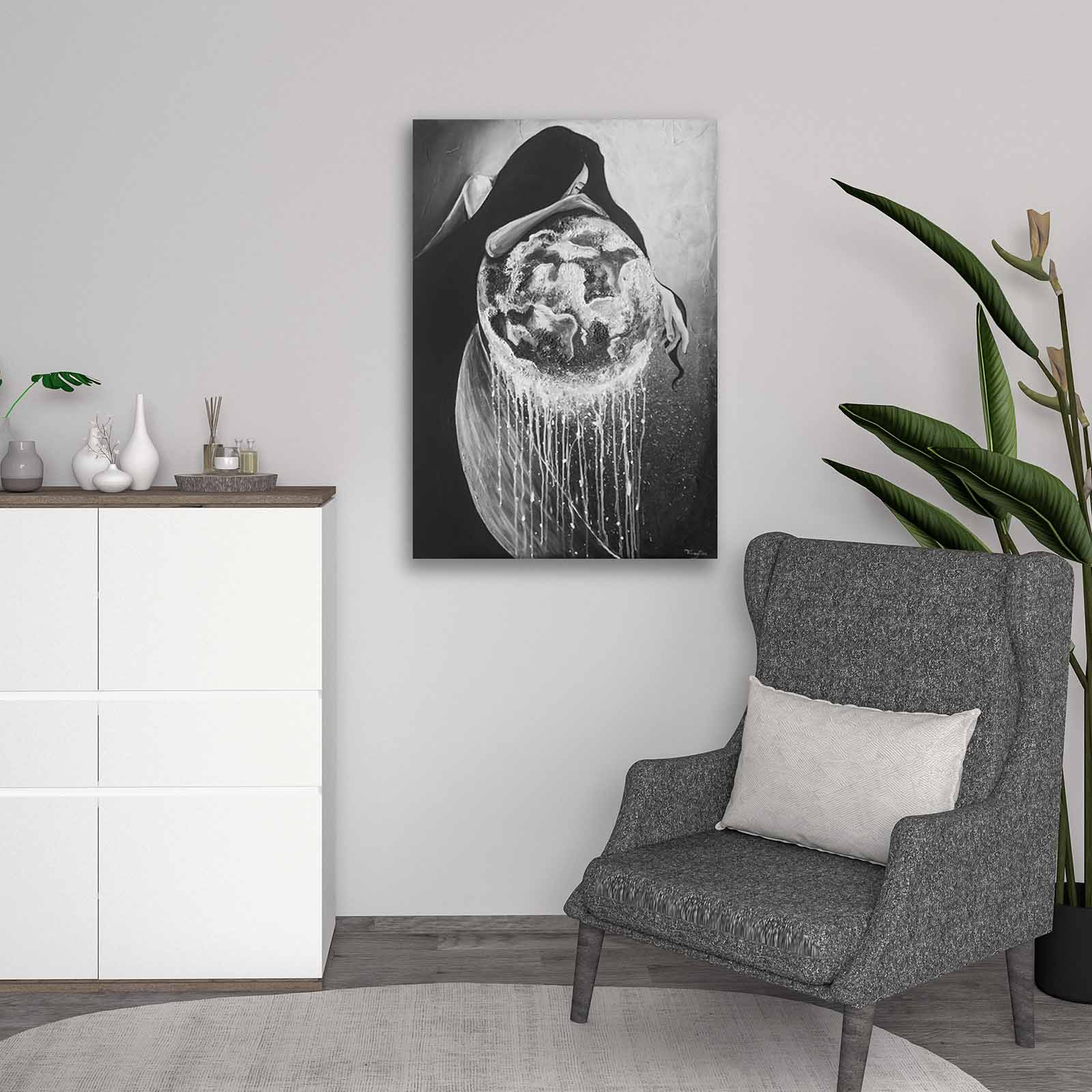 Obraz do wnętrz Kamień Księżycowy. Aleksandra Troczyńska - malarka do wnętrz