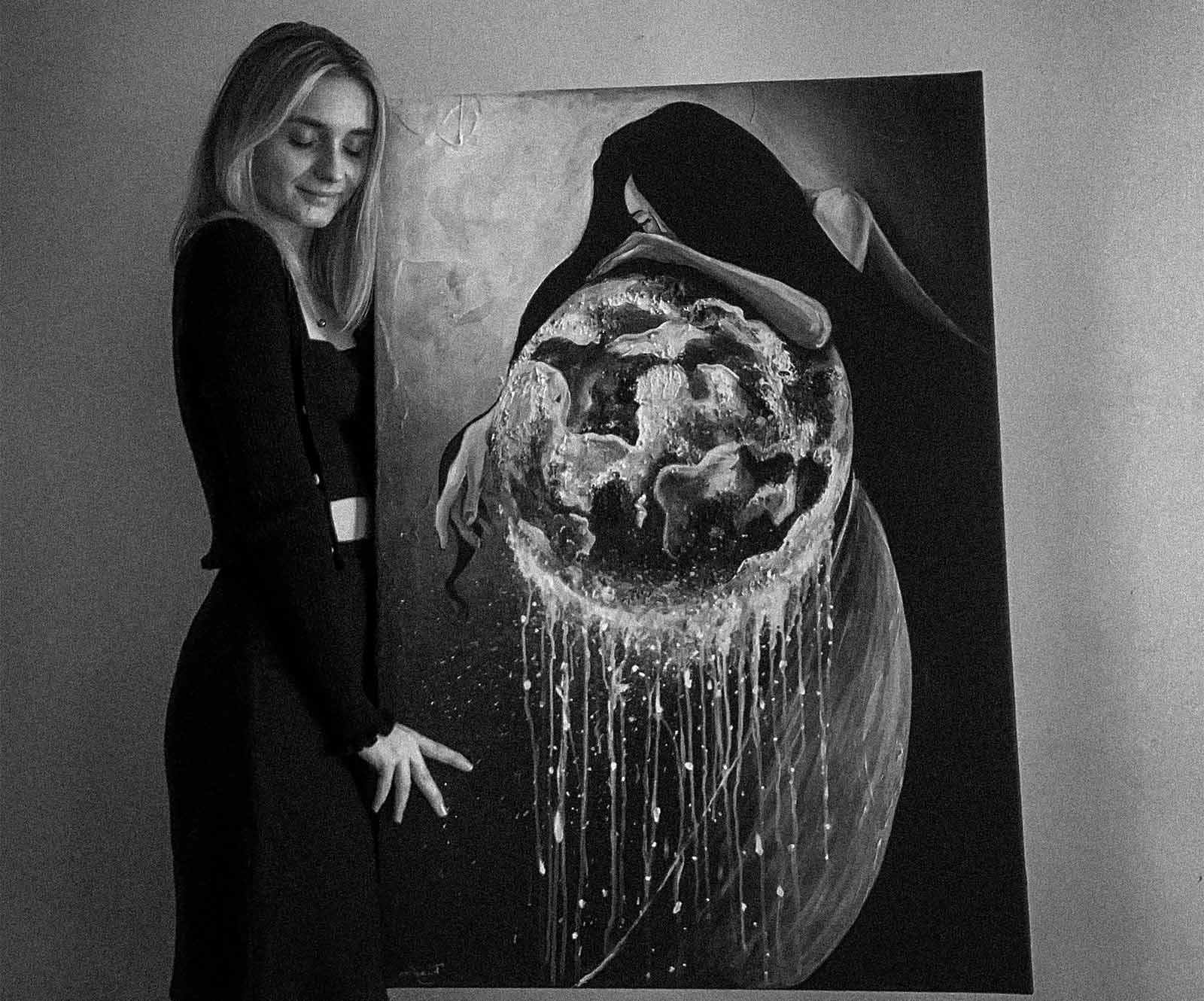 Obraz do wnętrz Kamień Księżycowy. Aleksandra Troczyńska - malarka do wnętrz